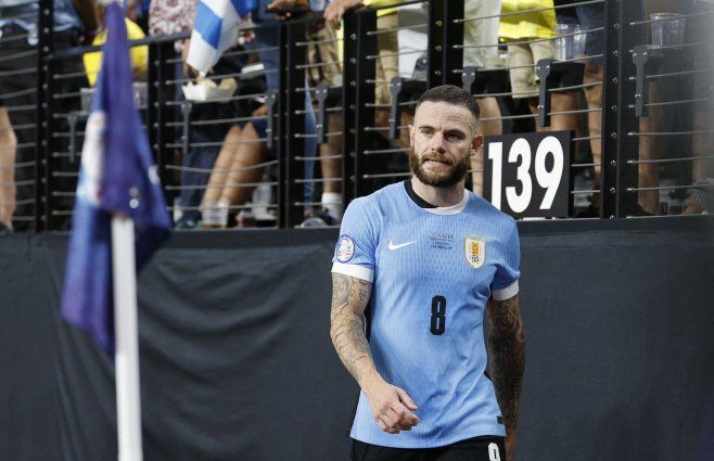 Foto: AFP. Naithan Nández, Uruguay.