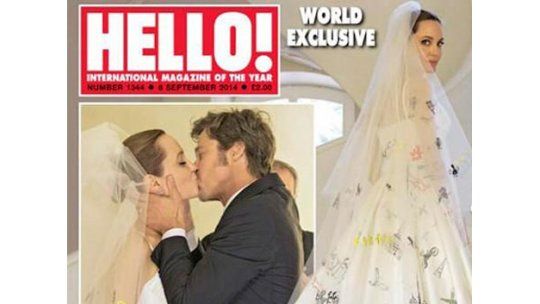 Angelina Jolie y Brad Pitt dejaron ver (algo de) su boda