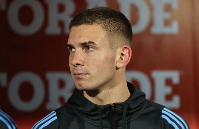Franco Mastantuono en su debut con la Selección Argentina, ahora jugador de Real Madrid. Foto: AFP