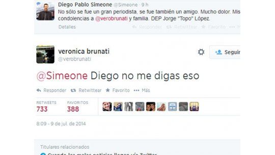 Esposa de periodista fallecido en Mundial se enteró por Twitter