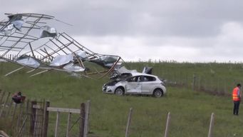 Foto: archivo. Temporal en Maldonado, febrero de 2022.