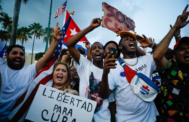 Protestas en Cuba, en julio de este año. Foto: AFP.