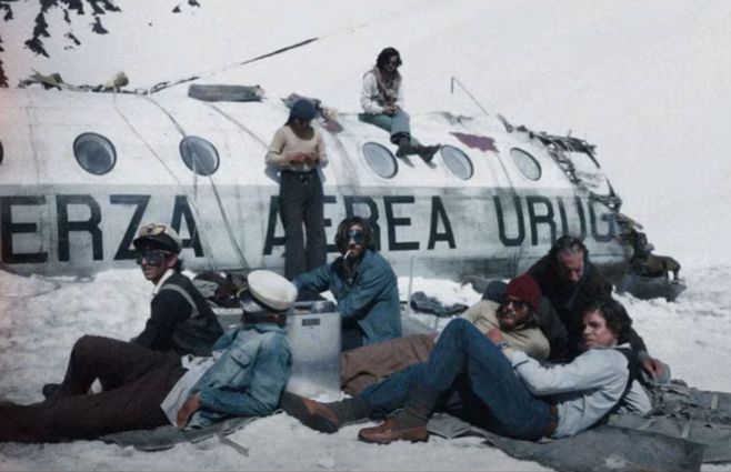 La sociedad de la nieve, película de Bayona. Foto: captura de pantalla del avance del film para Netflix.