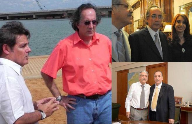 Thomas con la presidenta Cristina y el secretario de Planificación y Obra pública Julio De Vido.