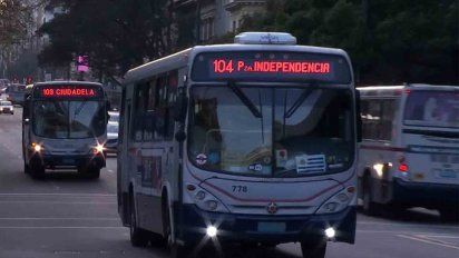 hay menos omnibus y taxis en la calle por el paro general