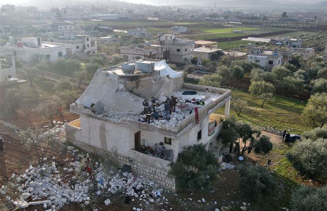 La casa refugio del líder del Estado Islámico. (AFP).