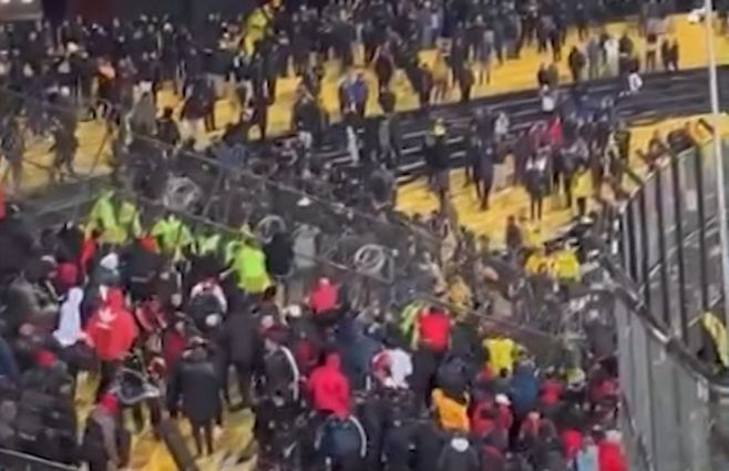 Campeón del Siglo: incidentes entre hinchas de Peñarol y Colón.