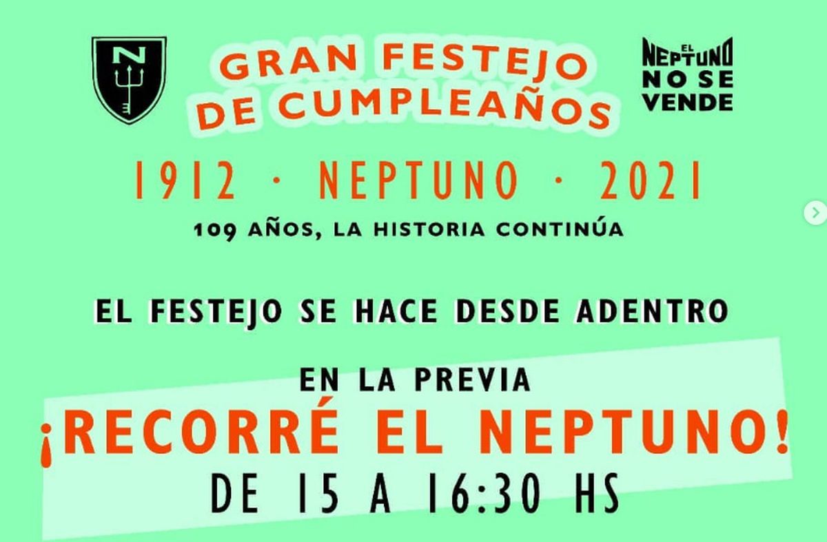 Este sábado se realiza festival en conmemoración de los 109 años del Club Neptuno