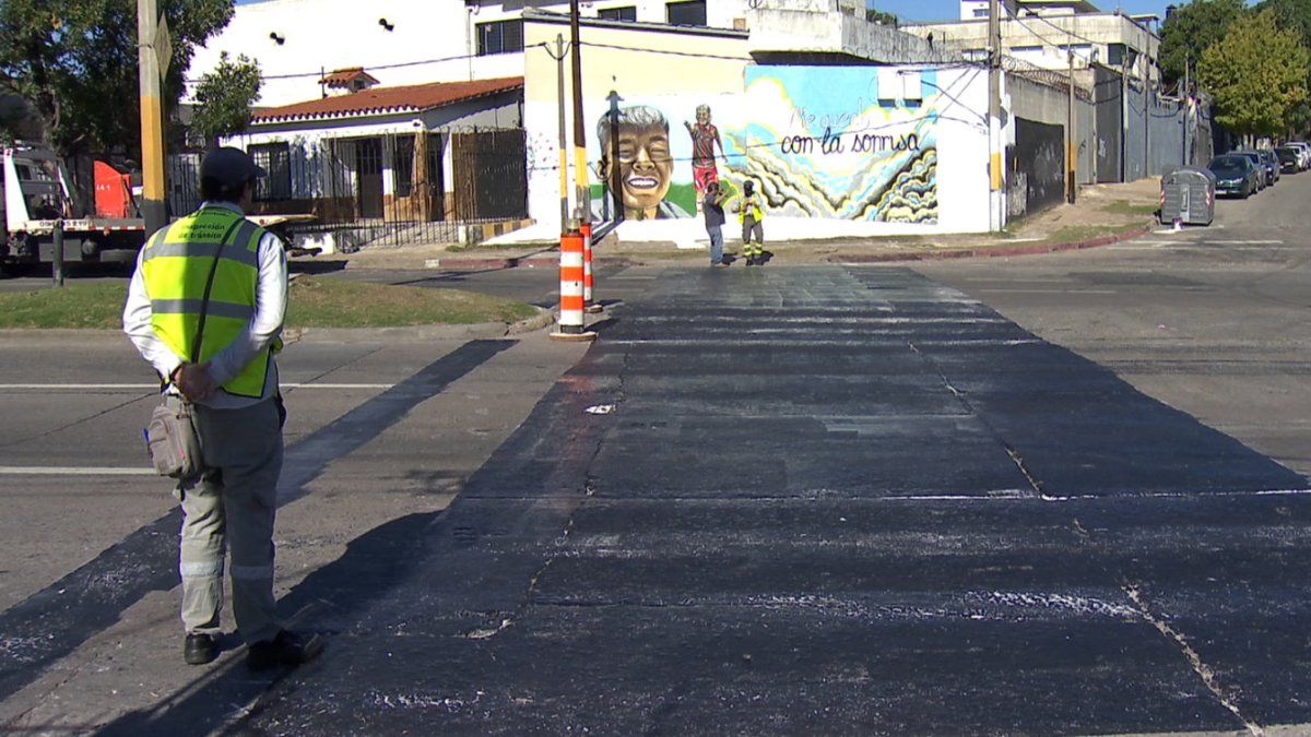 Pintaron mural y cebra en Aires Puros por Santiago, el adolescente atropellado; reclaman medidas