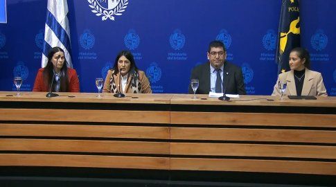 Foto: Subrayado. Conferencia de prensa en Ministerio del Interior este miércoles.