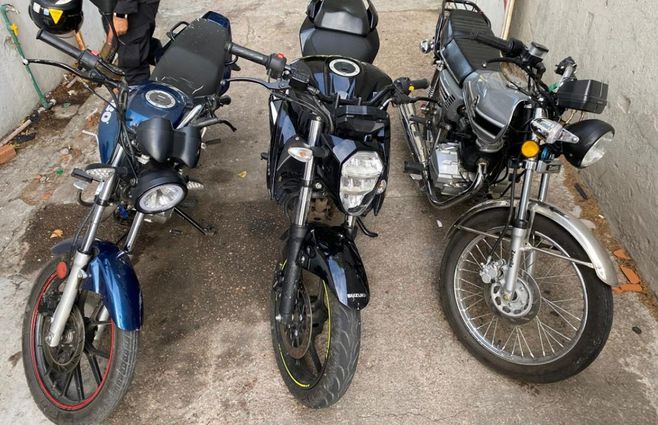 Foto: Policía de Montevideo. Motos incautadas.