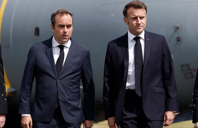 El nuevo primer ministro Sébastien Lecornu junto a Emmanuel Macron. Foto: AFP
