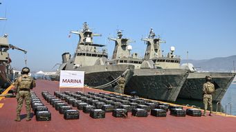 Foto: AFP. Incautación de cocaína en México.