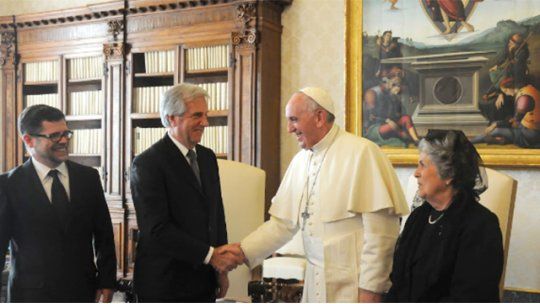 Alvaro Vázquez, Tabaré Vázquez, Papa Francisco, Auxiliadora Delgado