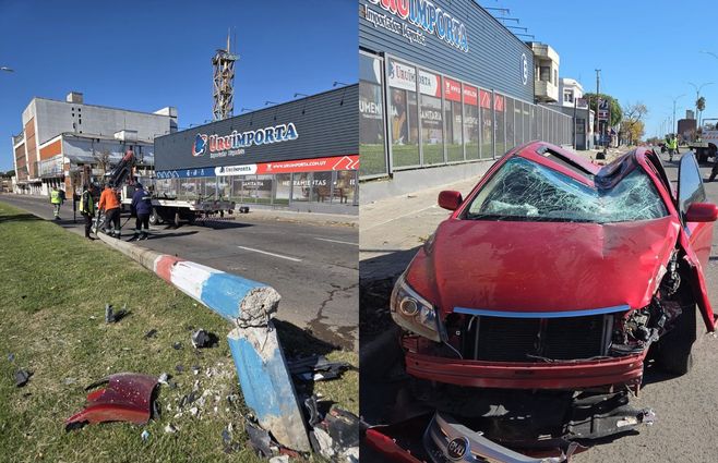 El siniestro ocurrió en Bv. Battle y Ordoñez y Cádiz. Fotos: Beatriz Martínez.&nbsp;