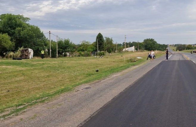 Foto: Policía Caminera. Accidente fatal en ruta 14, Soriano.