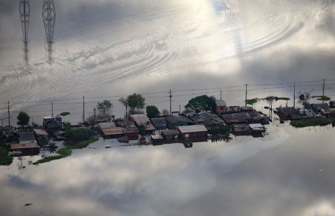 Foto: AFP. Inundaciones en el sur de Brasil.