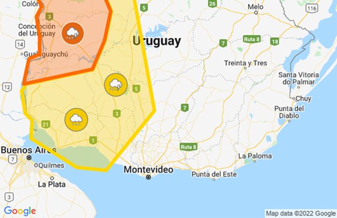 Doble Alerta Naranja Y Amarilla Por Tormentas Fuertes Y Lluvias Intensas