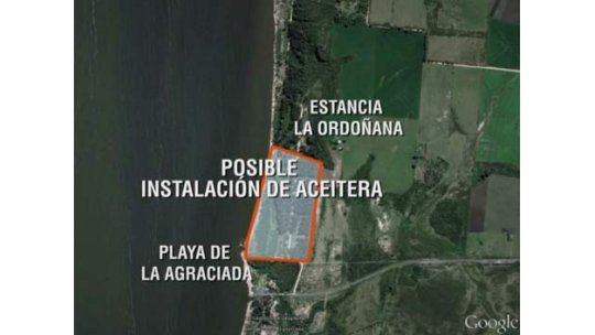 Polémica: instalarán planta aceitera en la playa de la Agraciada