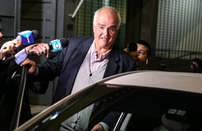 Gustavo Penadés a la salida de la audiencia de este martes 15 de agosto de 2023. Foco UY