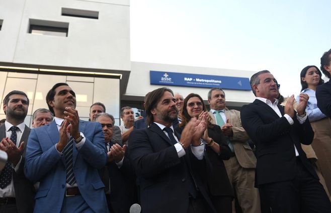 Lacalle Pou en inauguración de obra en el ex Filtro.