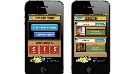 Una aplicación de celular permite escapar de malas citas