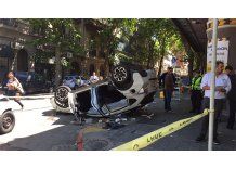 Dos heridos tras accidente con vuelco en Ejido y Soriano