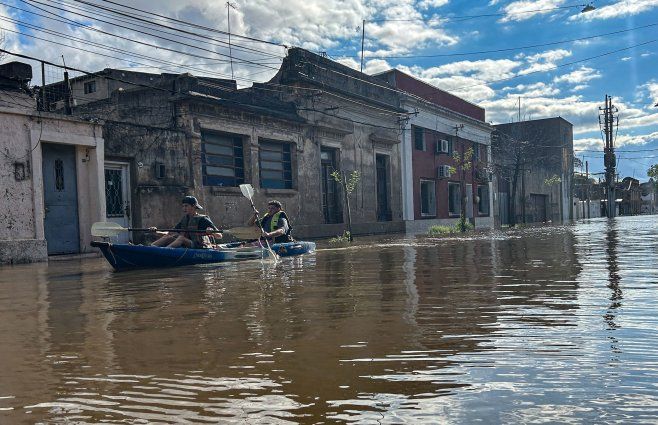 Foto: FocoUy. Inundaciones en Salto en estos días.