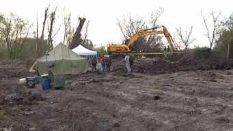 Excavaciones en el Batallón 13. Foto de archivo.