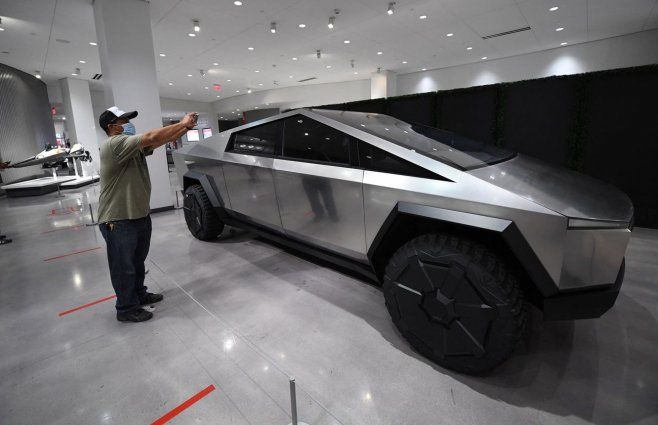 Foto: AFP. Cybertruck, vehículo creado por Tesla.