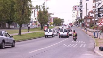 Carril Solo Bus en avenida Italia.