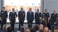 Orsi encabezó acto de ascenso a cinco contralmirantes de la Armada Nacional