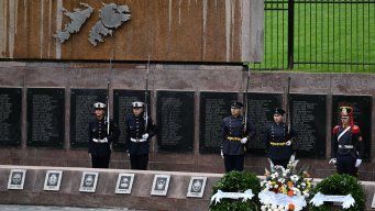 Foto: AFP. Acto en Argentina por Islas Malvinas.