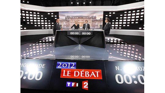 Cruce de reproches en un tenso debate entre Sarkozy y Hollande