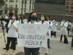 practicantes medicos reclaman pago y cobertura social para todos