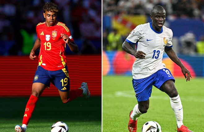 España y Francia por un lugar en la final de la Eurocopa. Foto: AFP