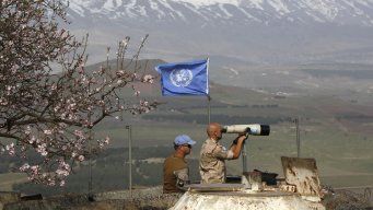 Militares de Naciones Unidas en Altos del Golán. Foto: archivo AFP.